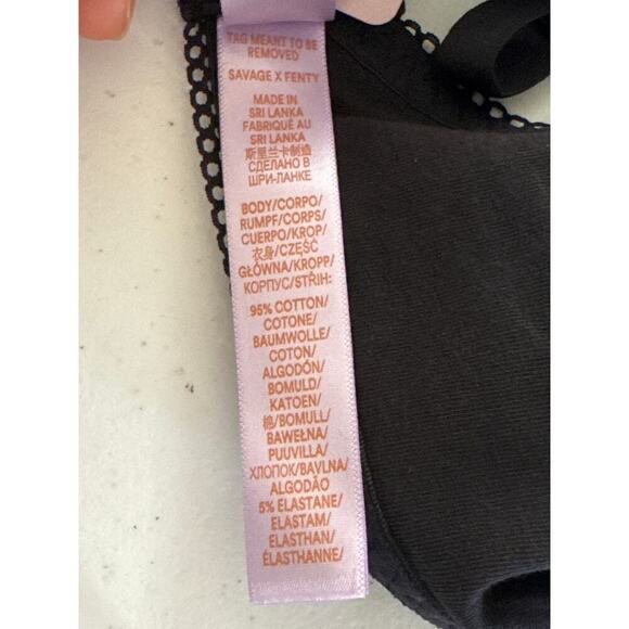 Savage Fenty Underwired Unlined Bra in Black 38B - Picture 10 of 11